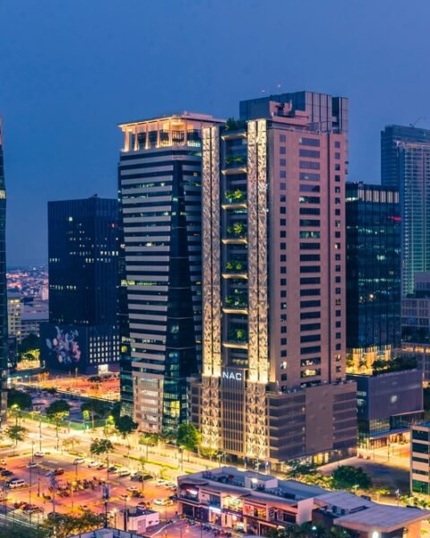 The modern BGC skyline at night in Taguig, Metro Manila, symbolising Real Estate Development Philippines.